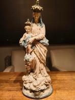 Gipsen Mariabeeld met Jezuskind, Antiek en Kunst, Antiek | Religie, Ophalen of Verzenden