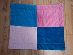 Zacht boxkleed patchwork roze blauw, Ophalen of Verzenden, Gebruikt, 85 tot 100 cm, Overige typen