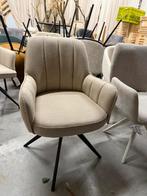 Grijze stoel fauteuil draaibare, Ophalen, Zwart, Leer, Zo goed als nieuw