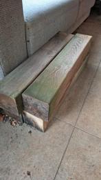 Gratis 4 stuks geïmpregneerd hout 11x11x67, Tuin en Terras, Ophalen, Hout