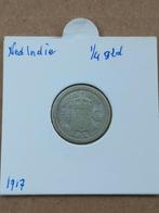 Ned Indie 1/4 gld 1917 zilver, Postzegels en Munten, Munten | Nederland, Ophalen of Verzenden, Koningin Wilhelmina, 25 cent, Zilver