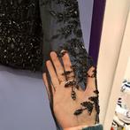 Mango feestelijke top zwart vol met kralen / gaas XS 44097, Kleding | Dames, Mango, ., Zwart, Ophalen of Verzenden