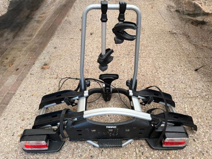 fietsendrager, 2 fietsen, Thule Euroway 921, Auto diversen, Fietsendragers, Zo goed als nieuw, Trekhaakdrager, 2 fietsen, Brede banden