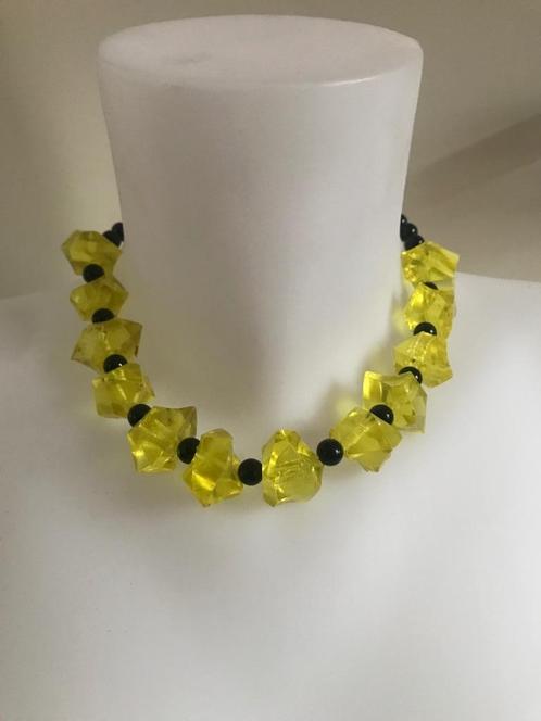 Zamak ketting (98) (34,50 = 14,50) geel, Sieraden, Tassen en Uiterlijk, Kettingen, Nieuw, Overige materialen, Geel, Verstelbaar