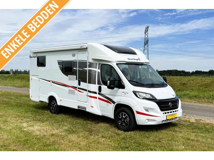 Sunlight T66 | 2017 | 26500 KM | Euro 6 | Lengte bedden, Caravans en Kamperen, Campers, Bedrijf, tot en met 2, Half-integraal