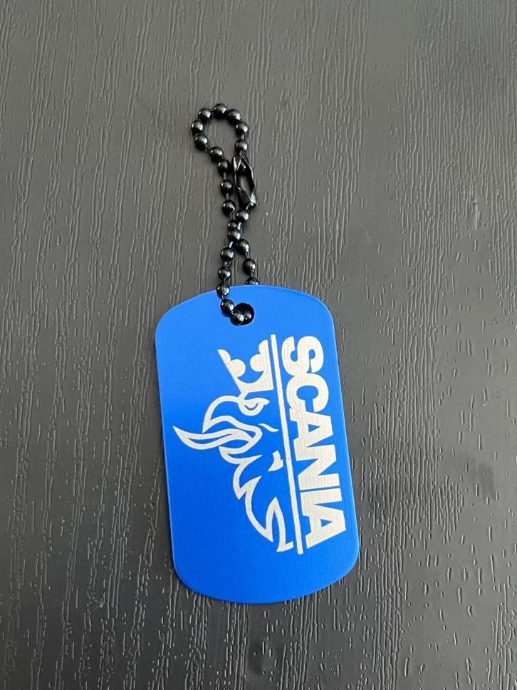Blauwe Scania metalen sleutelhanger vrachtwagen truck, Verzamelen, Sleutelhangers, Nieuw, Merk, Ophalen of Verzenden