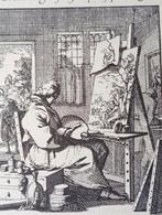 Jan Luyken Prent - De Schilder, Antiek en Kunst, Kunst | Etsen en Gravures, Ophalen of Verzenden