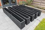 Terrasafscheiding met steigerhouten bloembakken, zie foto's., Ophalen, 100 cm of meer, Nieuw, Rechthoekig