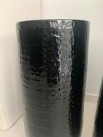 6 ZGAN zwarte 51cm hoge keramieken plantenpot Mica, Ophalen, Zo goed als nieuw