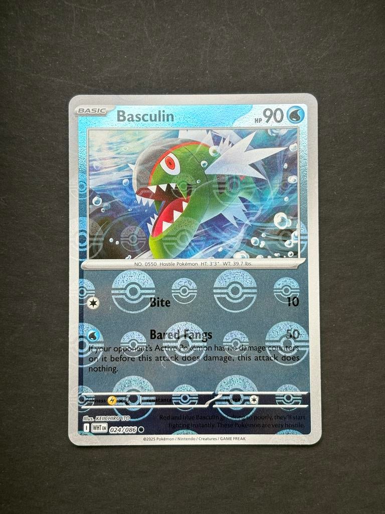 Basculin [Poke Ball] #24 Pokemon White Flare, Ophalen of Verzenden, Zo goed als nieuw, Losse kaart