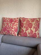 OVERSEAS kussen hoezen 45x45 beige/rose, Ophalen of Verzenden, Zo goed als nieuw, Beige, Vierkant