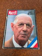 Paris Match - Historisch Nummer - Adieu a de Gaulle, Ophalen of Verzenden, Gelezen
