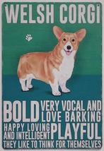 Welsh Corgi hond eigenschappen reclamebord van metaal deco, Dieren en Toebehoren, Info@deconoord.nl, Deco Noord, Nieuw, Ophalen of Verzenden
