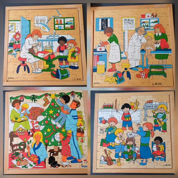 4 mooie Rolf schoolpuzzels, ook per stuk, Kinderen en Baby's, Speelgoed | Kinderpuzzels, Gebruikt, Ophalen of Verzenden