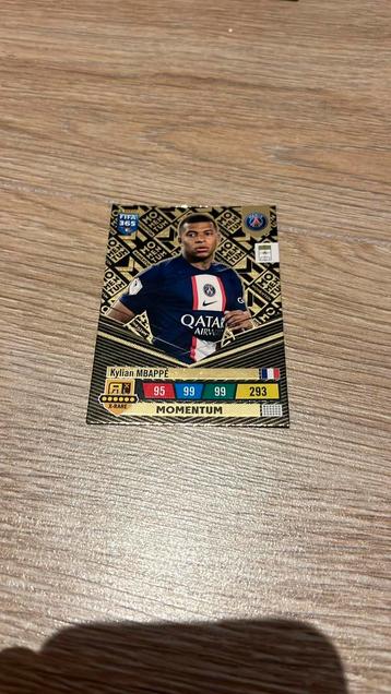 Mbappe momentum voetbalkaart beschikbaar voor biedingen