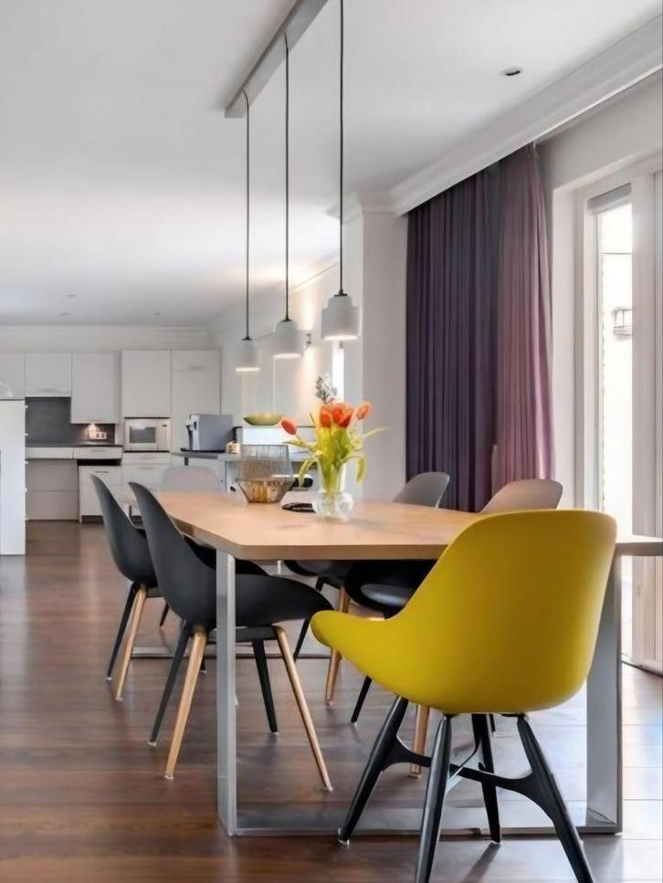 Eettafel + 6 kubikoff stoelen, Huis en Inrichting, Tafels | Eettafels, Gebruikt, Ophalen