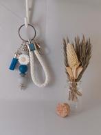 Beadable tassenhanger/sleutelhanger wit-blauw-grijs, Ophalen of Verzenden, Nieuw