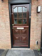 Hardhouten Voordeur - 201,5 x 83 cm, Doe-het-zelf en Verbouw, Deuren en Horren, Ophalen, Gebruikt, 80 tot 100 cm, Buitendeur