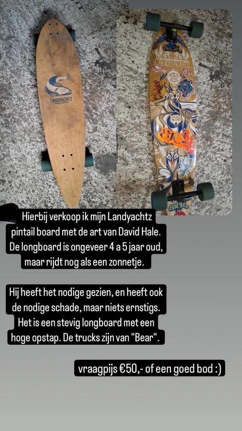 longboard landyachtz, Sport en Fitness, Skateboarden, Zo goed als nieuw, Longboard, Ophalen