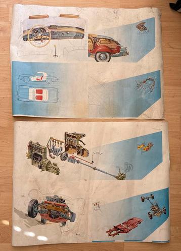Teab Mercedes 190 SL Folder Proefdruk - Jaren 50 Zeldzaam! beschikbaar voor biedingen