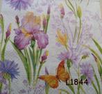 Servetten decoupage/bullet journal – Iris vlinders L1844, Verzenden, Nieuw, Materiaal