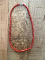 Collier Bloedkoraal, Ophalen of Verzenden, Zilver, Ketting