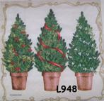 Servetten decoupage/bullet journal * kerstbomen L948, Hobby en Vrije tijd, Knutselen, Verzenden, Nieuw, Materiaal