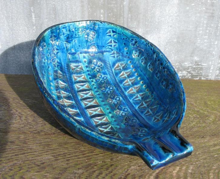 BITOSSI BLUE RIMINI ASBAK/KOM ALDO LONDI  1960, Antiek en Kunst, Antiek | Keramiek en Aardewerk, Ophalen of Verzenden