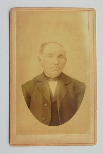 Oude CDV Grootvader Schreuder ALMELO ca 1895, fotograaf Alkm beschikbaar voor biedingen
