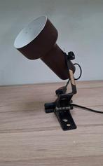Bruine vintage klemspot., Huis en Inrichting, Lampen | Spots, Ophalen of Verzenden, Zo goed als nieuw
