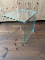 Glazen Bijzettafel Nachtkastje 35x35x35cm, Ophalen of Verzenden