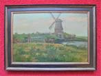 David Schulman.1881-1966.Molen bij Volendam., Antiek en Kunst, Ophalen of Verzenden