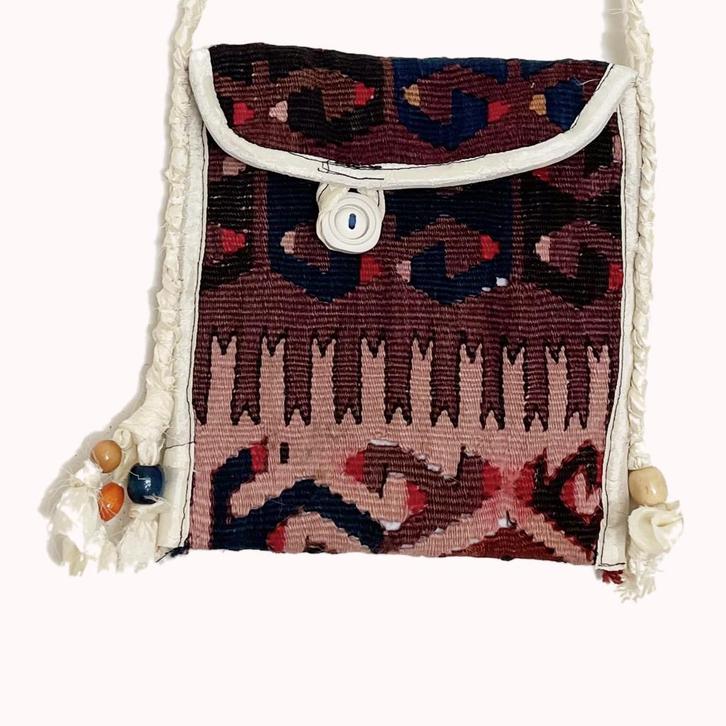 Vintage Schouder Tas Kelim, Sieraden, Tassen en Uiterlijk, Tassen | Schoudertassen, Gebruikt, Overige merken, Overige kleuren