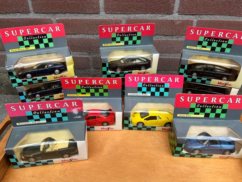 Maisto Supercar Collectie - 10 stuks, Hobby en Vrije tijd, Modelauto's | 1:32, Nieuw, Auto, Ophalen