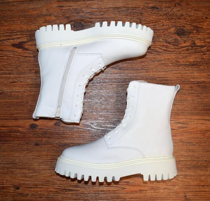 Bronx - leren boots Groov-y winter white - maat 38, Kleding | Dames, Schoenen, Nieuw, Lage of Enkellaarzen, Wit, Ophalen of Verzenden