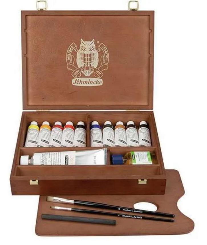 Schmincke Mussini Olieverf Hout Set 10 35ml, Hobby en Vrije tijd, Schilderen, Nieuw, Olieverf, Ophalen of Verzenden