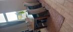 4 eetkamer stoelen. Riet met hout, Huis en Inrichting, Stoelen, Ophalen, Riet of Rotan, Bruin, Zo goed als nieuw