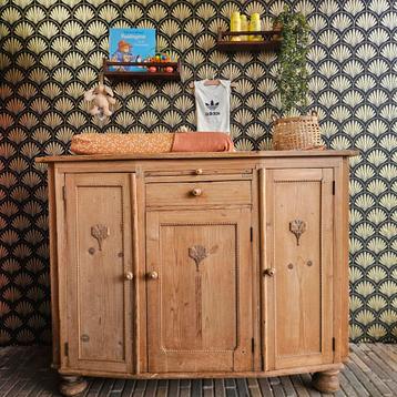 Mooie grenenhouten commode dressoir  beschikbaar voor biedingen
