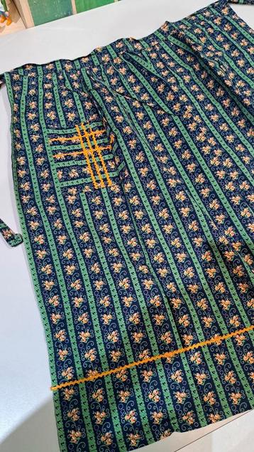 Vintage schortje voor in de keuken donkerblauw groen beschikbaar voor biedingen