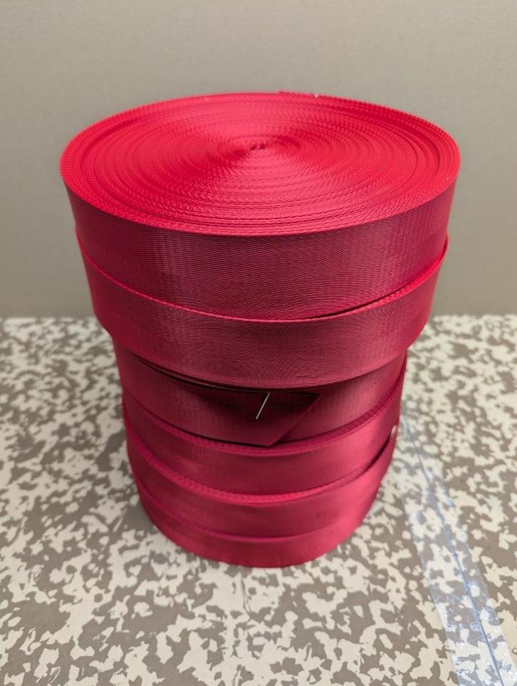 Rode Nylon Band – 50 mm breed – 50 meter per rol, Hobby en Vrije tijd, Overige Hobby en Vrije tijd, Nieuw, Ophalen of Verzenden