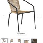 Stapelbare tuinstoel Tim - bruin/zwart - 73x53x62 cm, Tuin en Terras, Ophalen of Verzenden