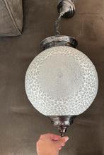 Witte glazen Oosterse Mozaïek Hanglamp/Plafondlamp, Huis en Inrichting, Lampen | Hanglampen, Ophalen of Verzenden, Gebruikt, Glas