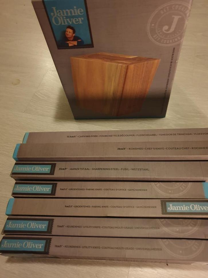Jamie Oliver Messenblok + Messen, nieuw, Huis en Inrichting, Keuken | Keukenbenodigdheden, Nieuw, Ophalen