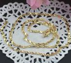 Dames 18K gouden ketting 60 cm, Sieraden, Tassen en Uiterlijk, Kettingen, Ophalen of Verzenden, Nieuw, Goud, Overige materialen