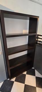 Ikea Kast - Donkerbruin - 4 Planken, Ophalen, Met plank(en), Gebruikt, 50 tot 100 cm