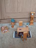 Blank houten spulletjes poppenhuis 1:12 met toebehoren, Ophalen of Verzenden, Gebruikt, Poppenhuis