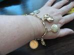 14 karaat gouden goud bedelarmband Wilhelmina tientje, Ophalen, Goud, Armband