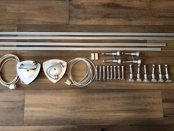 Plafondlamp - 8 m rails - 10 spotjes beschikbaar voor biedingen
