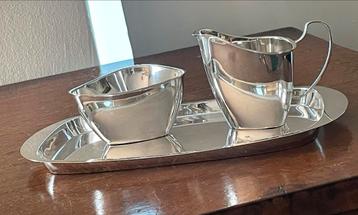 Keltum Art Deco driedelig verzilverd roomstel beschikbaar voor biedingen
