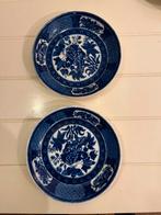 2 Petrus Regout Tecla Borden Blauw Bloemmotief, Antiek en Kunst, Antiek | Keramiek en Aardewerk, Ophalen of Verzenden
